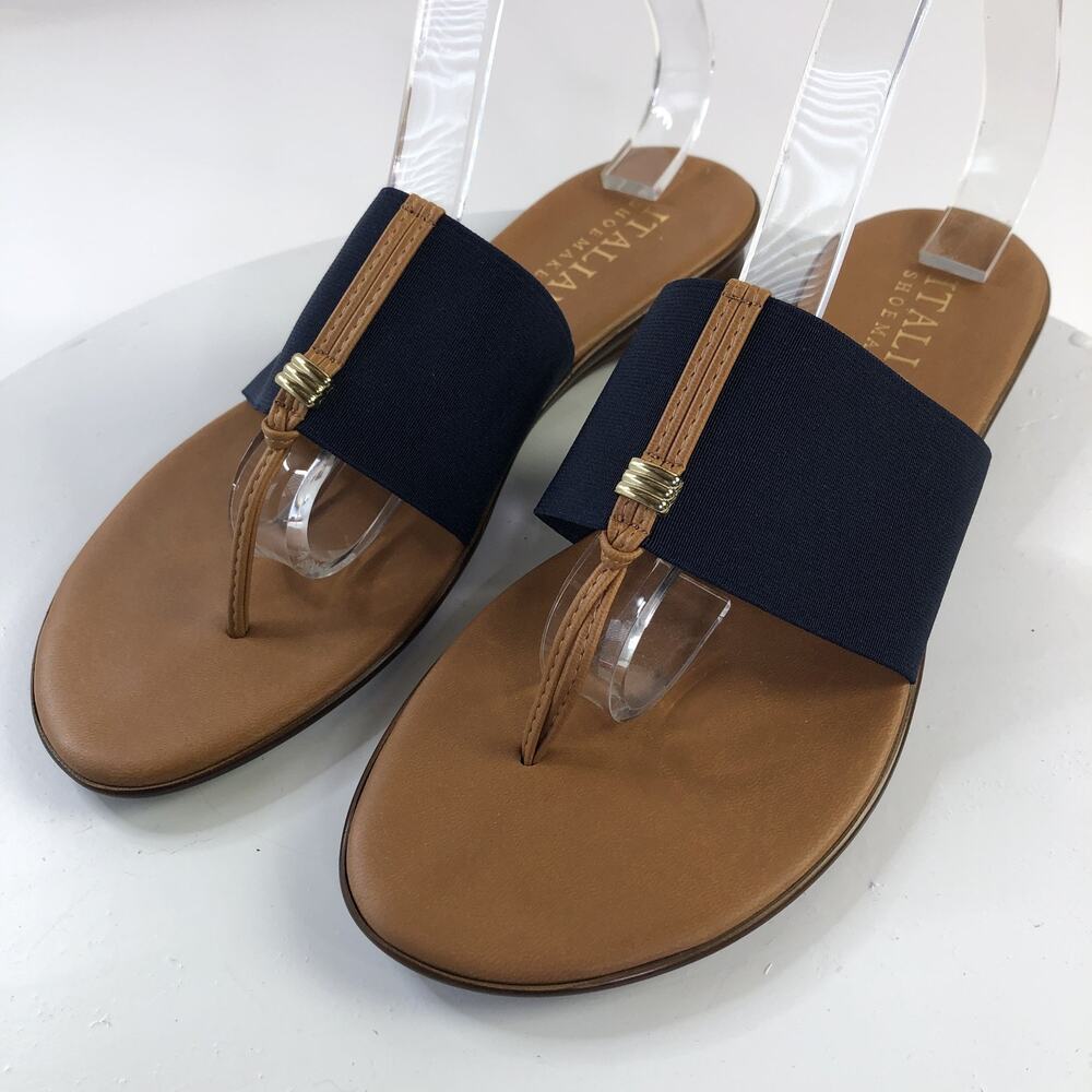Italian Shoemakers Afia Womens 10 US Thong Sandals Crossover Blue MINT